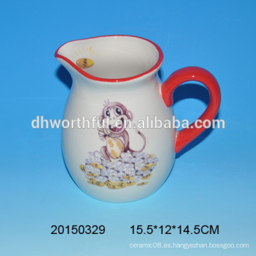 Caliente-vendiendo la taza de cerámica de la leche con el diseño del mono para la cocina